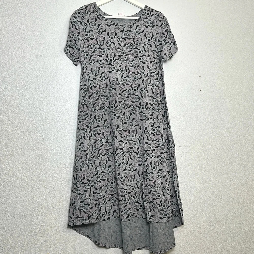 LulaRoe Minnie Mouse Flowy Midi Dress Short‎ Sleeve Womens Size Small
